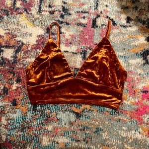 Forever 21 velvet crop top